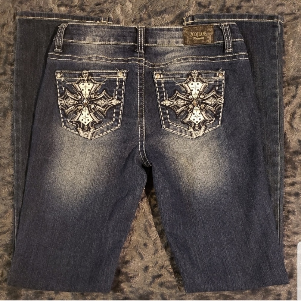ZCO Premium Jeans with Rhinestone Pockets